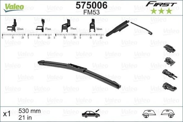 VALEO MUZ SİLECEK 530mm (4 APARATLI) (1 AD) ürün görseli 1