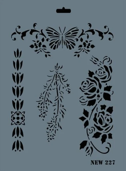 New Seri N-227 Stencil 35X25 Cm ürün görseli 1
