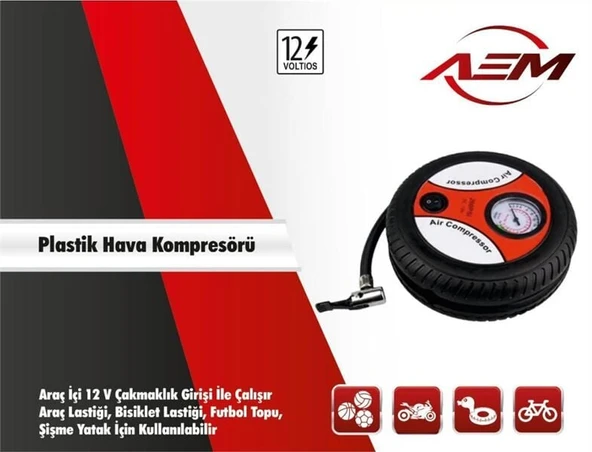 AEM HAVA KOMPRESÖRÜ TEKER GÖRÜNÜM YM  PLASTİK 300PSI ürün görseli 1