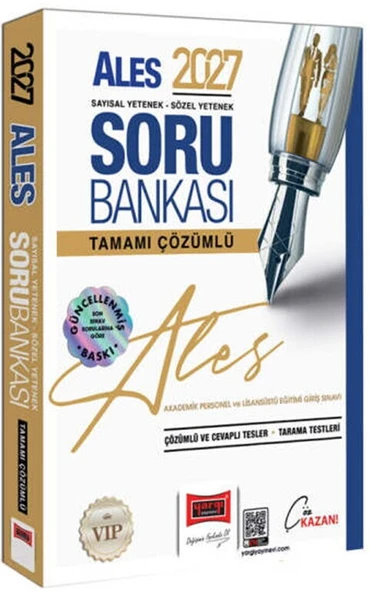 Yargı Yayınları 2027 ALES VİP Sayısal-Sözel Yetenek Tamamı Çözümlü Soru Bankası ürün görseli 1