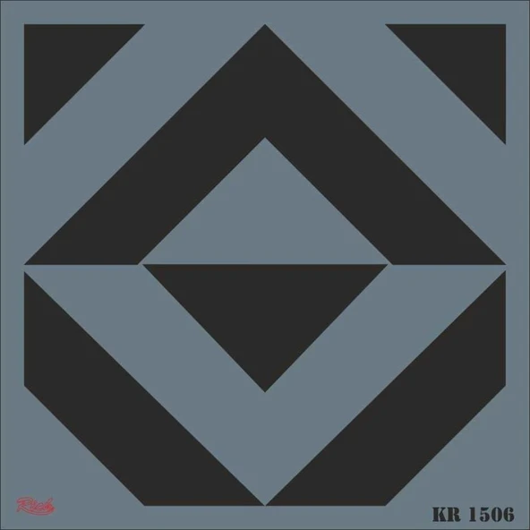 Kr 1506 Fayans Stencil 30X30 Cm ürün görseli 1