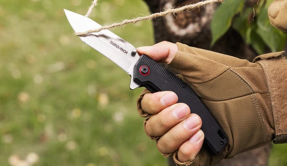 Swiss+Tech  G10 Paslanmaz Çelik Çakı - Resim 7