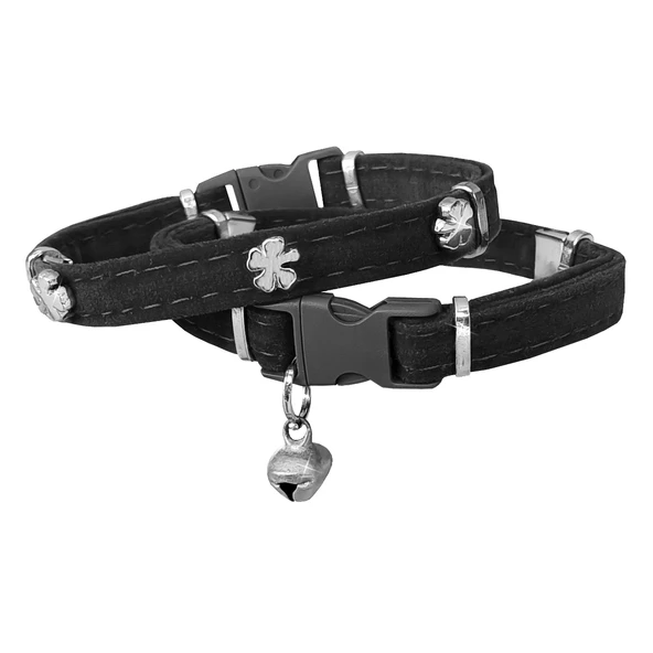 Kadife Boyun Tasması Yoncalı 20-32 Cm Siyah ürün görseli 1