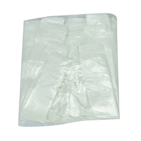 Ekonomik Mini Boy Atlet Hışır Poşet 30X20 Cm İnce Beyaz 250 Adet 1 Paket ürün görseli 1