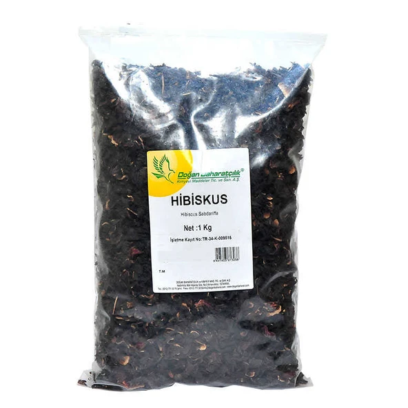 Afrika Bamya Çiçeği Hibiskus Mekke Gülü Doğal 1000 Gr Paket ürün görseli 1