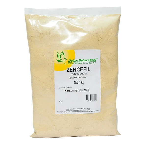 Zencefil Kökü Öğütülmüş Doğal 1000 Gr Paket ürün görseli 1