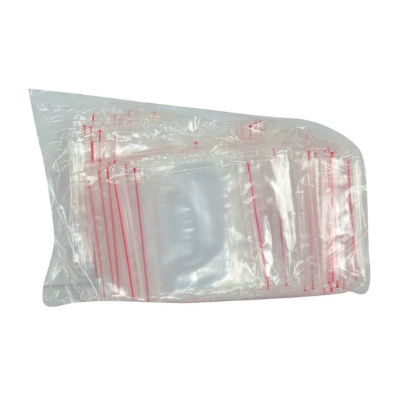 Kilitli Naylon Torba Poşet 6X7 Cm Şeffaf 100 Adet 1 Paket ürün görseli 1