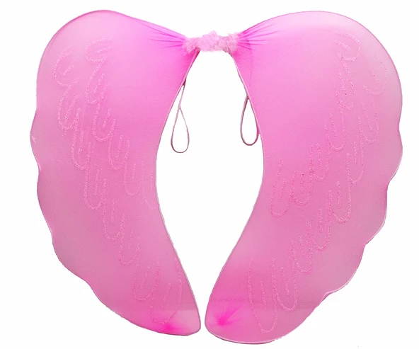 Pembe Renk Ortası Pembe Tüylü Tül Peri Kanadı 40X50 Cm ürün görseli 1