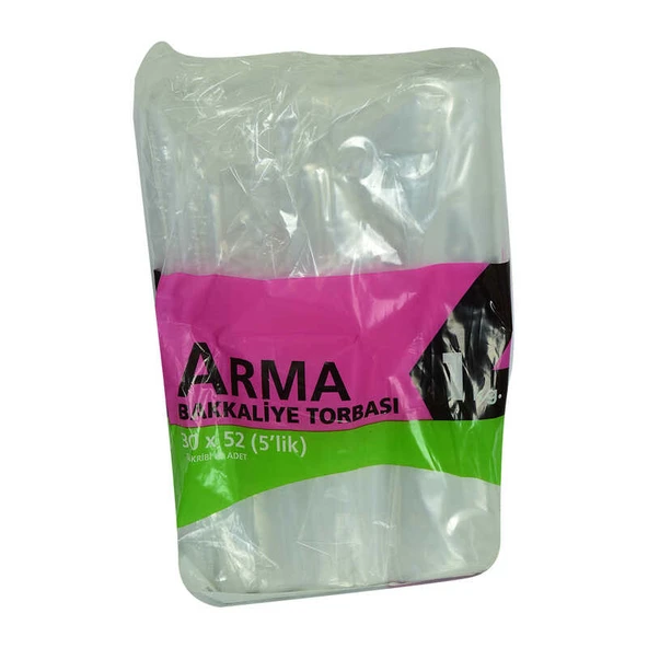 Naylon Torba Arma Şeffaf Bakkaliye Kuruyemiş Torbası 30X52 (5 Lik ) Takribi 85 Adet 1000 Gr ürün görseli 1