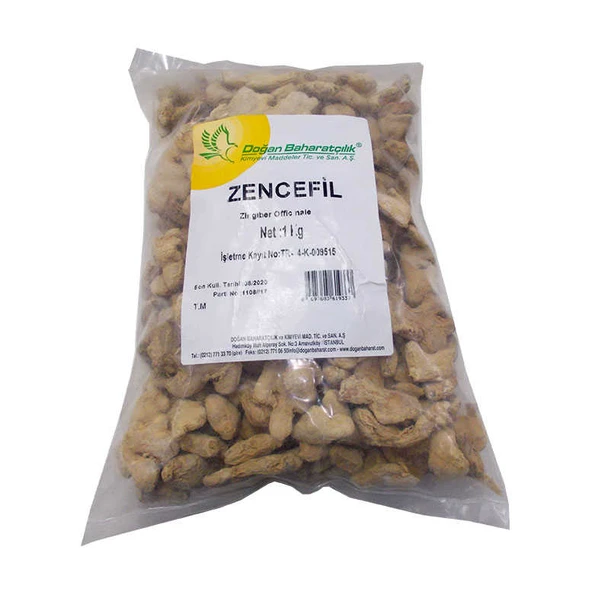Zencefil Kökü Tane Doğal 1000 Gr Paket ürün görseli 1