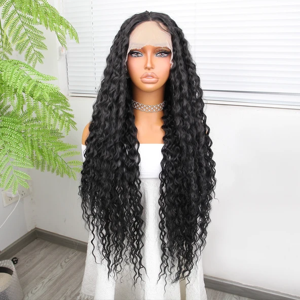 Afro Daa Siyah Fiber Sen Tül Peruk ürün görseli 1