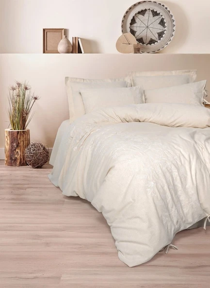 Cotton Keten Çift Kişilik Nev Takımı Kivora ürün görseli 1