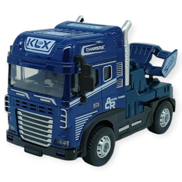 Metal Tır 1:24 - Sesli Işıklı Tır 13 Cm - Lacivert - 1 Adet ürün görseli 1