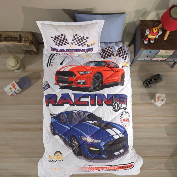 Tek Kişilik Ranforce Genç Desen Yorgan Seti Racing Drag ürün görseli 1