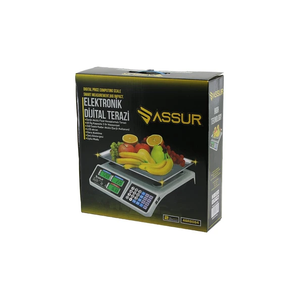 Büyük Di̇ji̇tal Karpuz Terazi̇ Tarti 40Kg/2Gr 7 Fi̇yat Hafizasi Fi̇ş Şarjli Acs-809T ürün görseli 1