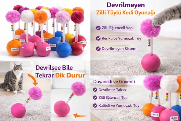 Dev Hacıyatmaz Devrilmeyen Oyuncağı Xxl 33 Cm Tüylü Zilli Oyuncak 1 Adet ürün görseli 1
