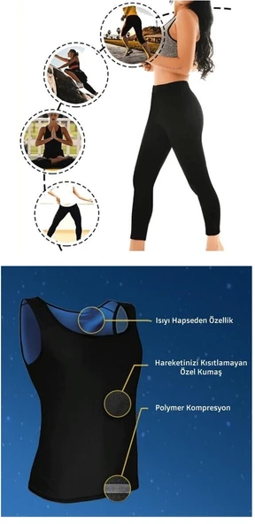 Termal Sauna Tayt + Atlet Takim ( M ) Neotex Terletme Takımı ürün görseli 1