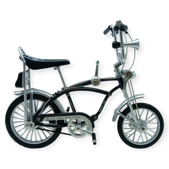 Model Araçlar -1:8 Metal Pinokyo Bisiklet - Die -Cast 17 Cm - Siyah - 1 Adet ürün görseli 1