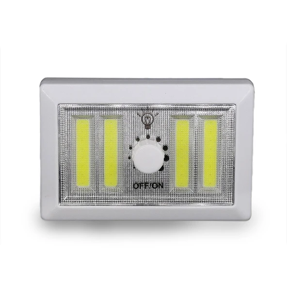 4 Ledli Pilli Led Lamba Güç Ayarlı Led Portatif Lamba Led Işık - Mıknatıslı Yapışkanlı ürün görseli 1