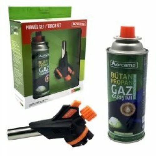 Orcamp 2Pcs Pürmüz Torch Seti̇ Pürmüz Torch Çakmak Başlik Kamp Gazi 227Gr/400Ml ürün görseli 1