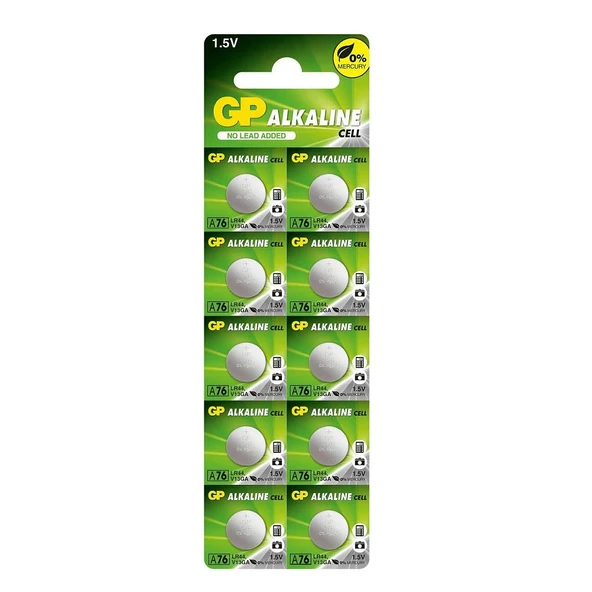 Gp Lr44 A76 1.5V Lin Pil 10'Lu Paket ürün görseli 1