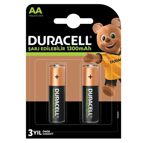 1.2V 1300Mah Aa Şarj Edilebilir Kalem Pil 2'Li Paket ürün görseli 1