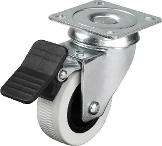 Hts 334 - 50X20 Mm Çift Bilyalı Tablalı Frenli Teker 4 Adet ürün görseli 1