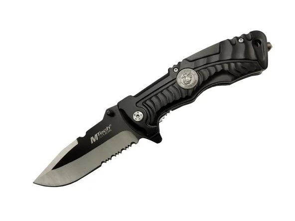 Mtech 4-12-2 Siyah Kurtarma / Kamp Çakısı 21Cm- Yarı Otomatik, Testere Detaylı, Cam Kırma Aparatlı, Kemerlikli ürün görseli 1