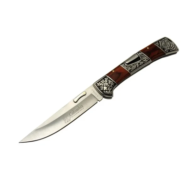 A 3159 A Kamp Çakı 24 Cm - İşlemeli Gül Ağacı Saplı, Kemerlikli ürün görseli 1