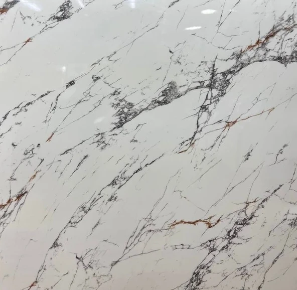 Beyaz Mermer Desenli Yapışkanlı Kaplama Kağıdı Büyük Boy 5 Metre ürün görseli 1