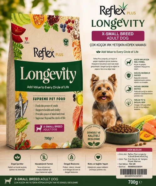 Longevity Hipoalerjenik Çok Küçük Irk Yetişkin Sı 700Gr ürün görseli 1