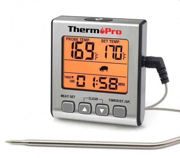 ThermoPro Dijital Problu Et Barbekü Gıda Termometresi ürün görseli 1