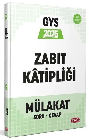 Data 2025 Zabıt Katipliği Mülakat Sınavına Hazırlık Soru-Cevap Kitabı Data Yayınları ürün görseli 1