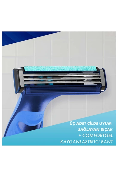 Gillette Sensor3+ Comfort 8'li Yedek Bıçak Başlığı - Resim 5