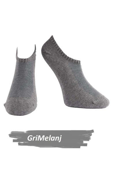 Jiber Erkek Pamuklu Likralı Sneaker Çorap 7701 - 6 Adet  40-44 GRİMELANJ ürün görseli 1