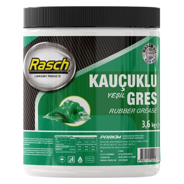 Rasch Kauçuklu Katı Gres Yağı Yeşil - 3.6 Kg. ürün görseli 1
