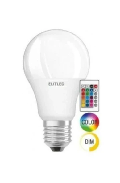 ELİTLED 9W RGB KUMANDALI LED AMPUL ürün görseli 1