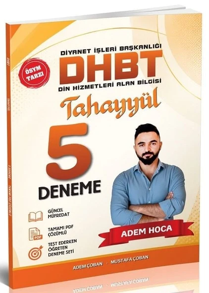 Tahayyül DHBT 5 Deneme Çözümlü - Adem Çoban, Mustafa Çoban Tahayyül Yayınları ürün görseli 1