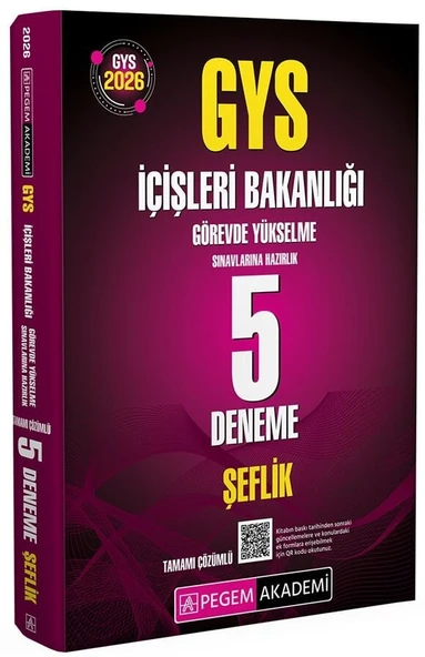 Pegem 2026 GYS İçişleri Bakanlığı Şeflik 5 Deneme Çözümlü Görevde Yükselme Pegem Akademi Yayınları ürün görseli 1