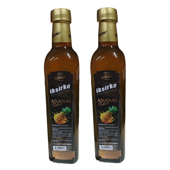 Iksirke Katkısız Ananas Sirkesi 500 ML 2Adet ürün görseli 1