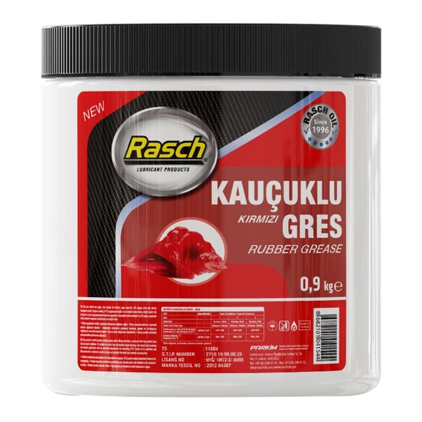 Rasch Kauçuklu Katı Gres Yağı Kırmızı - 0.9 Kg. ürün görseli 1