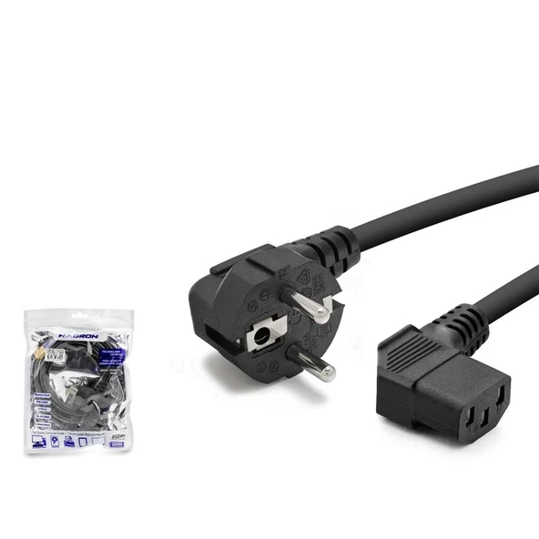 Hadron Hdx5555 1.8MT Power Kablo 42Pin 1Mm 500W L Tip  Siyah ürün görseli 1