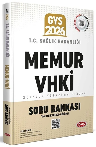 Data 2026 GYS Sağlık Bakanlığı Memur, VHKİ Soru bankası Çözümlü Görevde Yükselme Data Yayınları ürün görseli 1