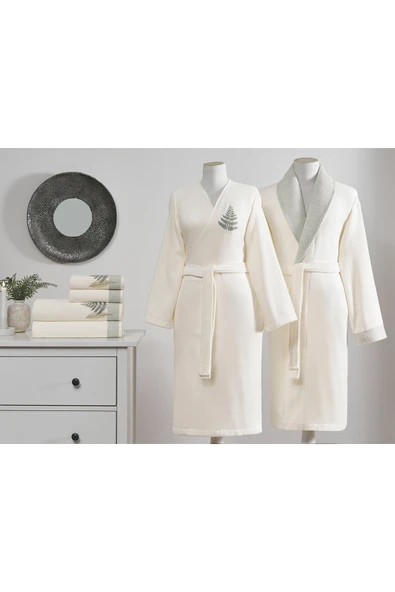 Özdilek Cotton Bliss Aile Seti Krem-Yeşil - Resim 3