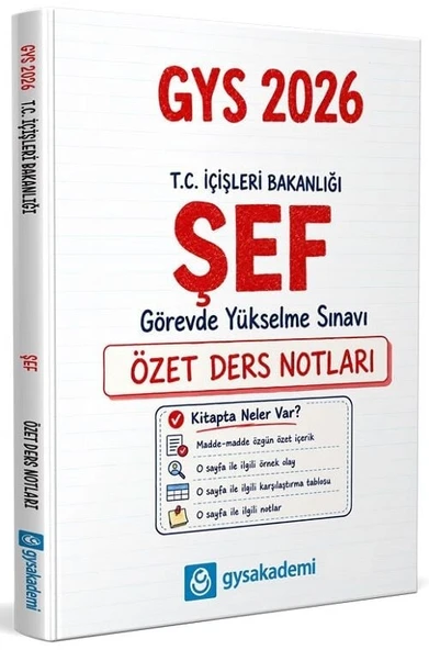 GYS Akademi 2026 GYS İçişleri Bakanlığı Şef Özet Ders Notları Görevde Yükselme GYS Akademi ürün görseli 1