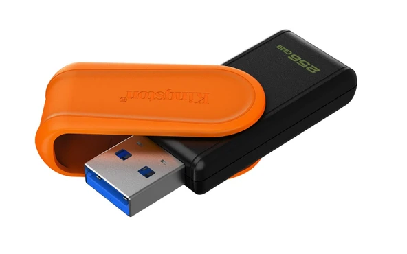 Kingston DTXS-256GB 256GB Portable USB 3.2 Gen1 DataTraveler ExodiaS (Black-Orange) Flash Bellek ürün görseli 1