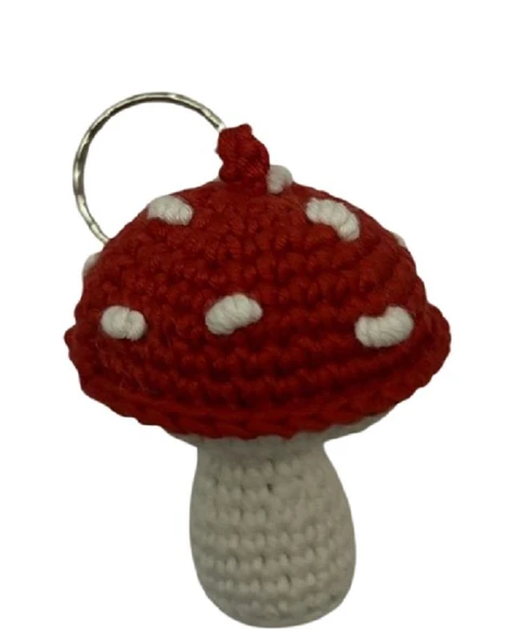 Maskot Mantar Amigurumi Organik Anahtarlık Oyuncak ürün görseli 1