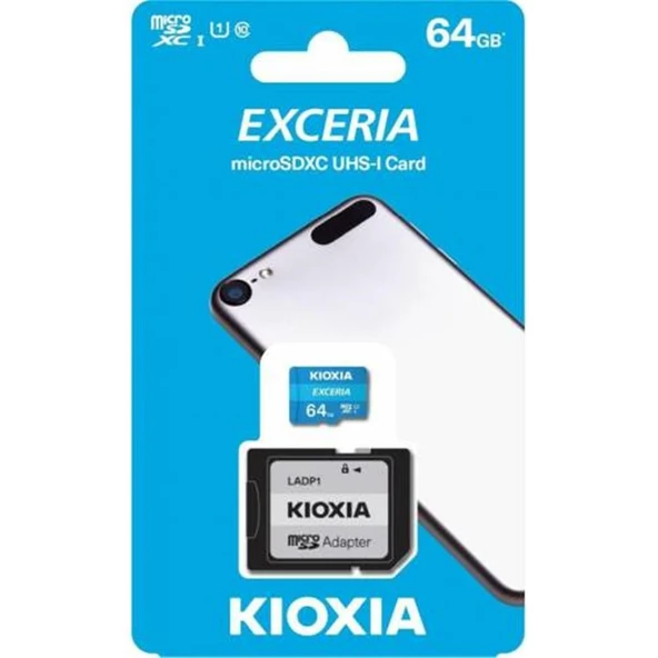 Kioxia 64GB Exceria microSDXC UHS-1 C10 100MB-sn Hafıza Kartı ürün görseli 1