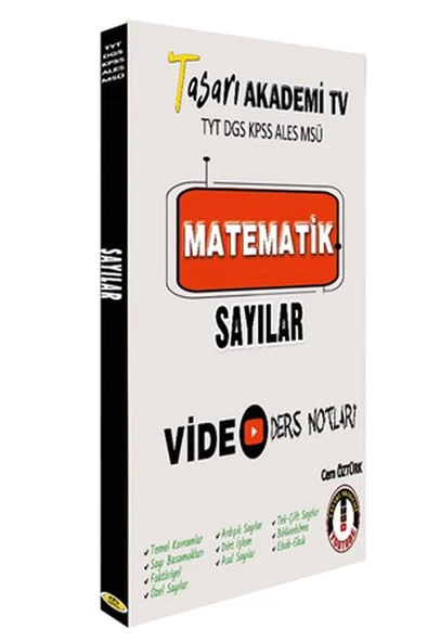 Tasarı Dgs-Ales Tyt Matematik Sayılar Video Ders Notları ürün görseli 1