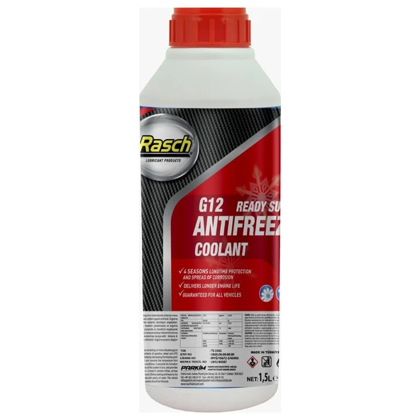 Rasch G12 Organik Radyatör Antifriz Kırmızı -40° - 1.5 Lt. ürün görseli 1